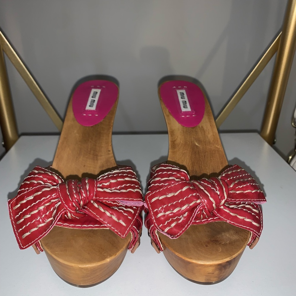 Miu Miu Wooden Patent Leather Heels 👠 💞 - Picture 3 of 5